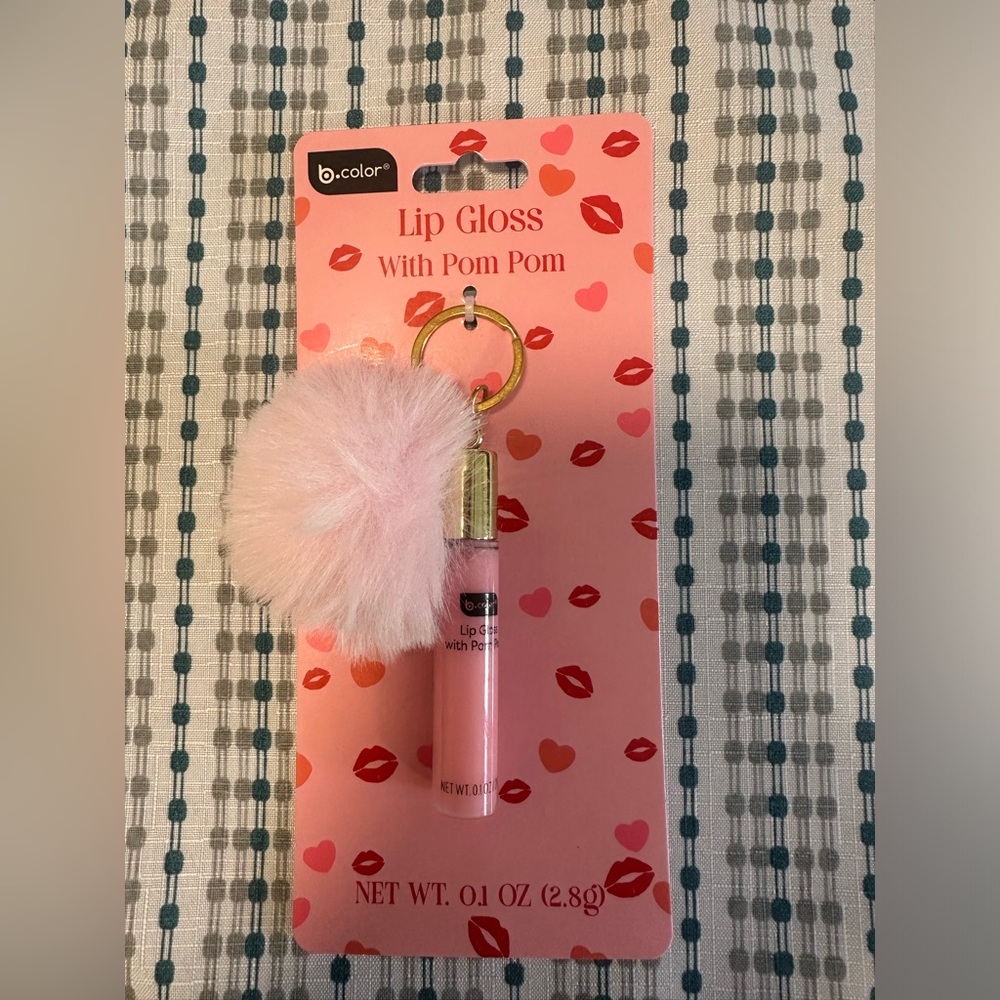Lip gloss with Pom Pom